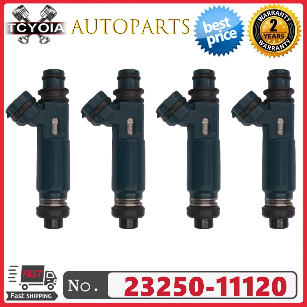 

4pcs 23250-11120 23209-11120 Fuel Injector For TOYOTA JP STARLET / COROLLA / CYNOS / SPRINTER 1.3L 4EFE