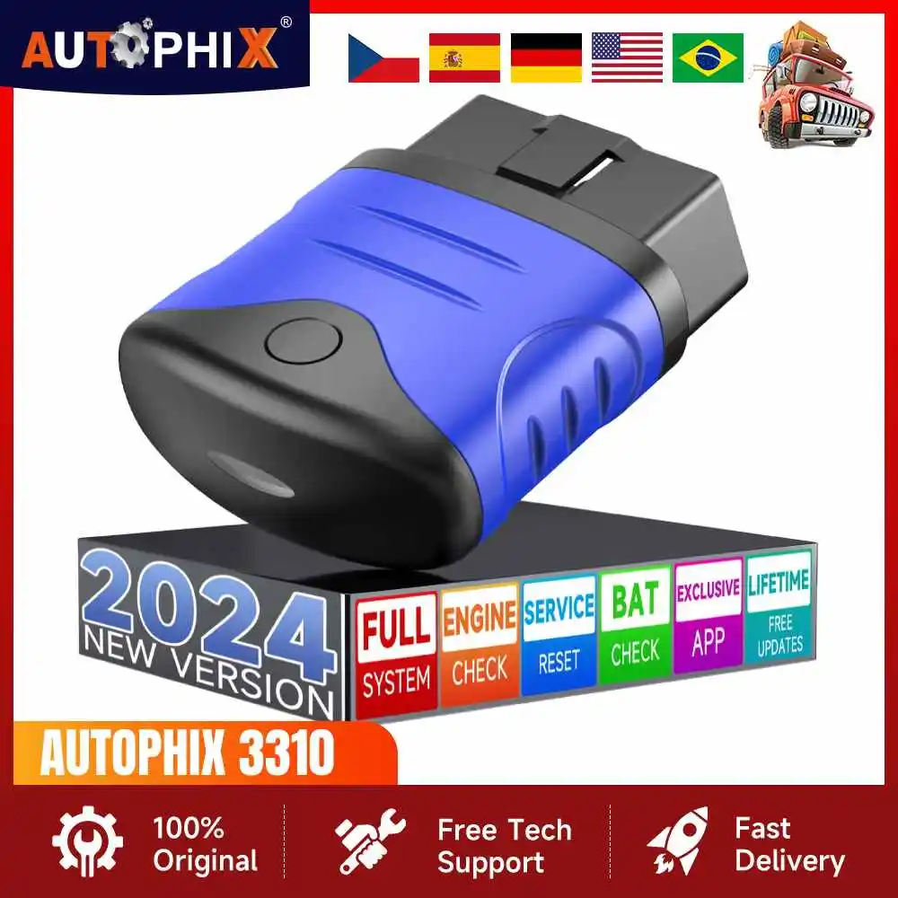 AUTOPHIX 3310 Bluetooth OBD2 Diagnostic Scanner All Systems Code Reader Oil Reset ABS SRS Full System Scan Tools For VW Skoda