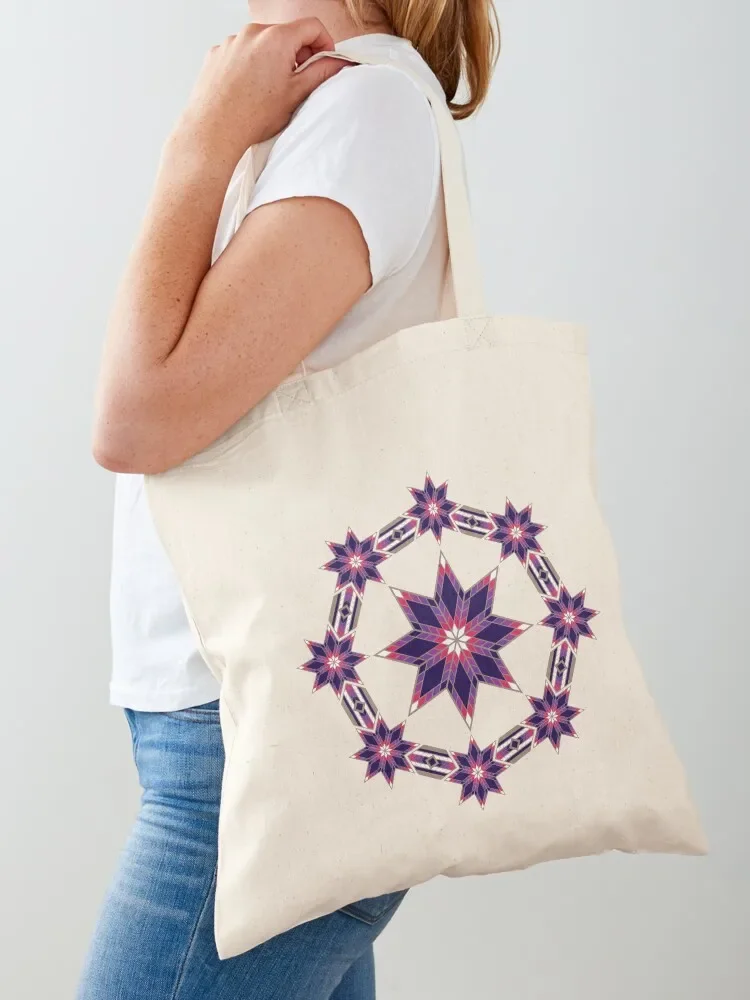 Morning Star Circle (Purple) Tote Bag Beach bag Women's free delivery bags canvas