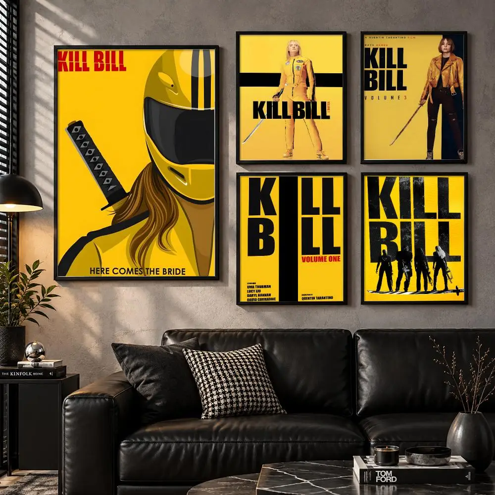 Poster-Cinematic-Scene-Atmospheric-Collector-Character Kill Bill Poster Aesthetic Unframed Wall Prints for Bedroom & Living Room