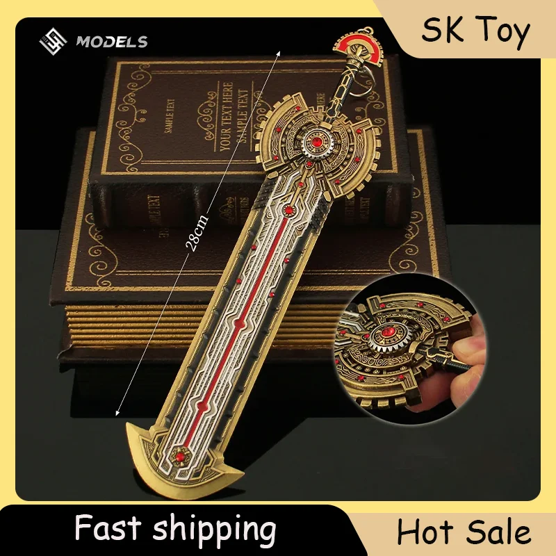 28cm Doula Continent Anime Peripherals Jijuechen Sword of Judgment Decorate Swords Figure Ornaments Collections Gifts