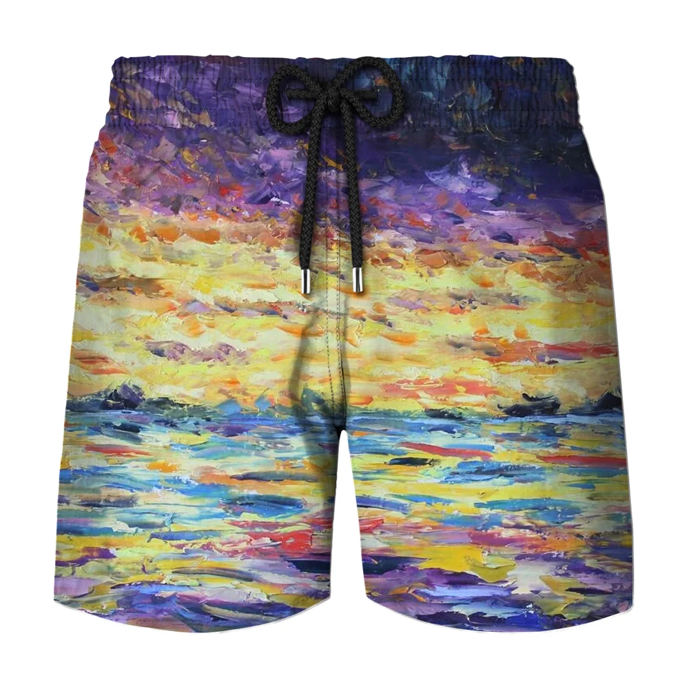 2023 Graffiti Print Men's Swimming Shorts Trousers 3D Beach Vacation Quick Dry Beach Suit Swimwear Surfboard Sports Pants