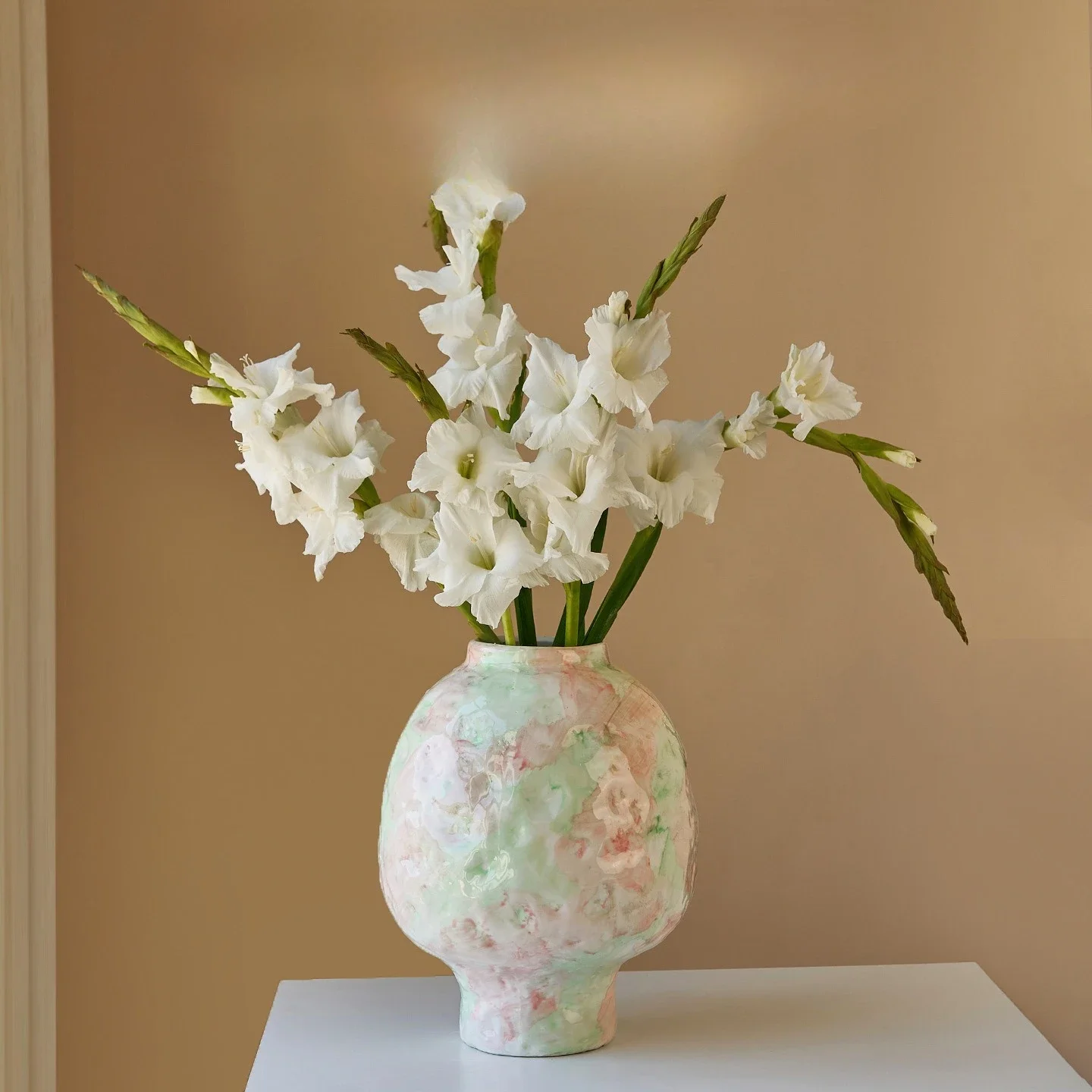 

CL medieval ceramic vase large high-end pottery flower arrangement art dining table entrance decoration