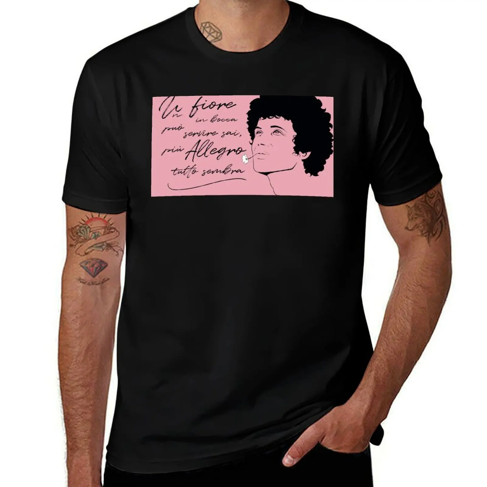 

Lucio Battisti, La Canzone del Sole T-Shirt cotton t shirt man man t shirt graphic T-Shirt