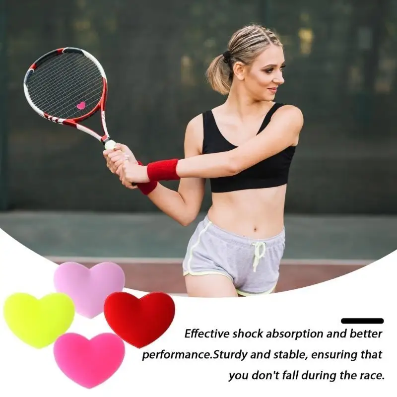 

12pcs Heart String Dampener Tennis Racquet Dampeners Absorber Tennis Vibration Dampener Tennis Racket Damper