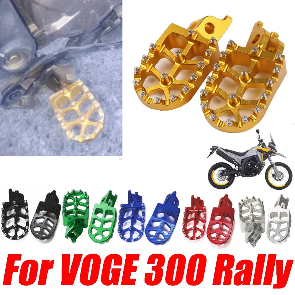 Image of Für VOGE 300 Rally 300 Rally300 300Rally Motorradzubehör: Rutschfeste, vergrößerte Fußrasten und Fußpedale