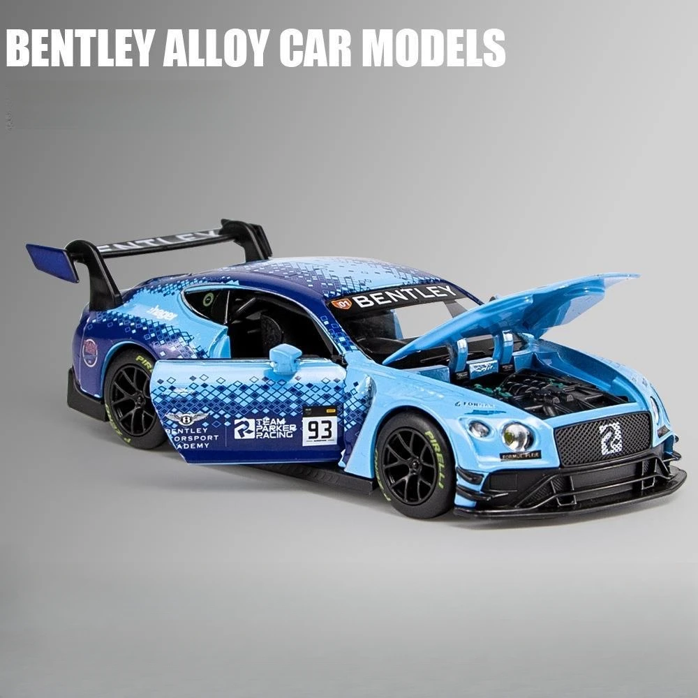 1:32 Scale Bentley Continental GT3 Series Pull-Back Car Alloy Diecast Model Metal Car Model Chritmas Gift for Boys Men