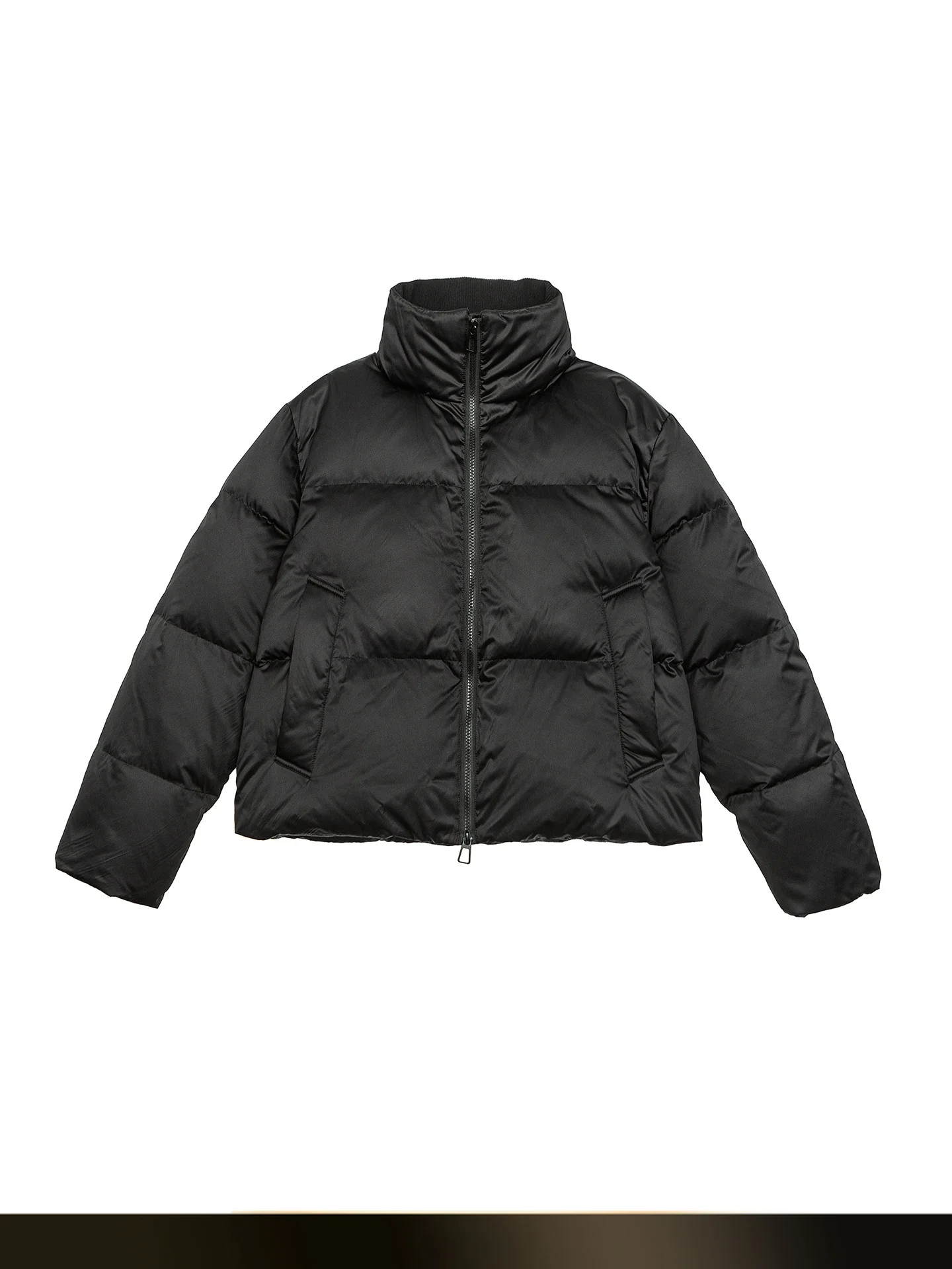 

Nted American Retro Pure Color Simple Stand Collar Bread down Jaet Winter 90 Filling ort Warmth Outerwear Polyester Fiber