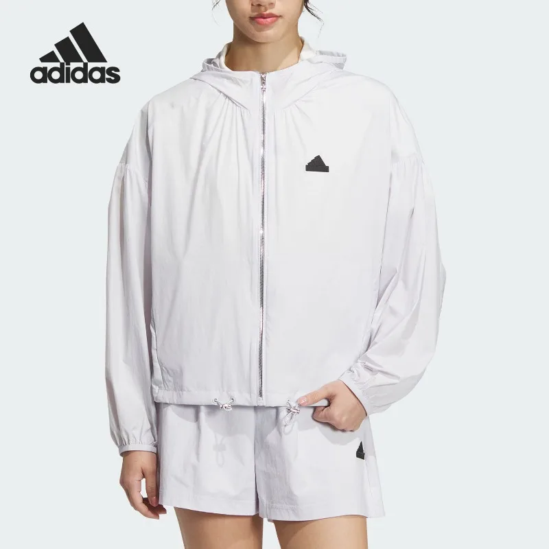 adidas Woven Longline Windbreaker Spring Oversized Layer Walking Daily Travel Outer CoatIM8835 1PCS