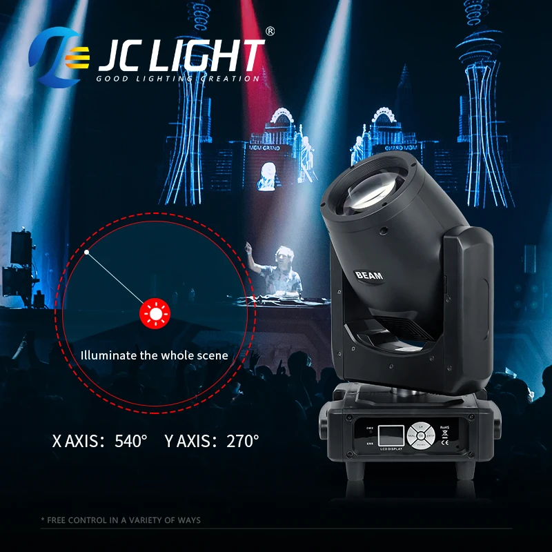 Led Mini 230w Beam Light Moving Head Lights Strobe Spot LED Stage Light for Party Dance Disco DJ Laser Light 2023 New Arrivals