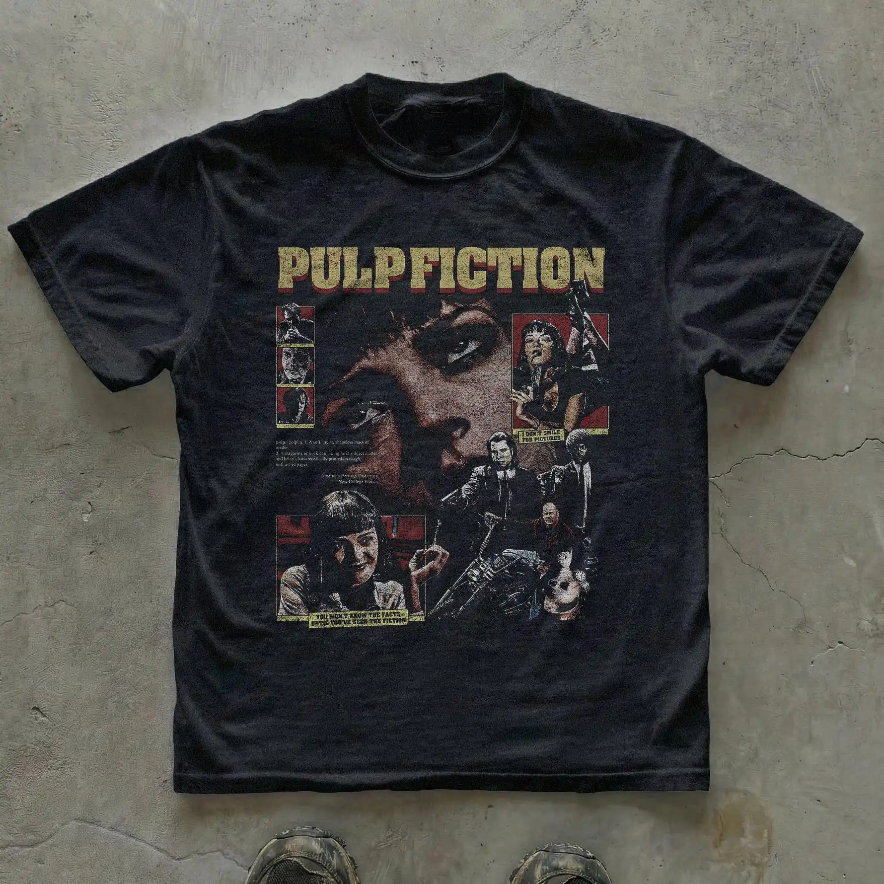 Pulp Fiction Tribute T-shirt Vintage Oversized Men Women Streetwear Cotton High Qualiy Casual Loose Soft Female Male Clothing