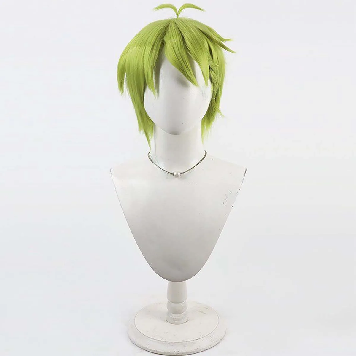 Men Anime Macross Delta Cosplay Reina Prowler Short Green Heat Resistant Synthetic Hair Wig