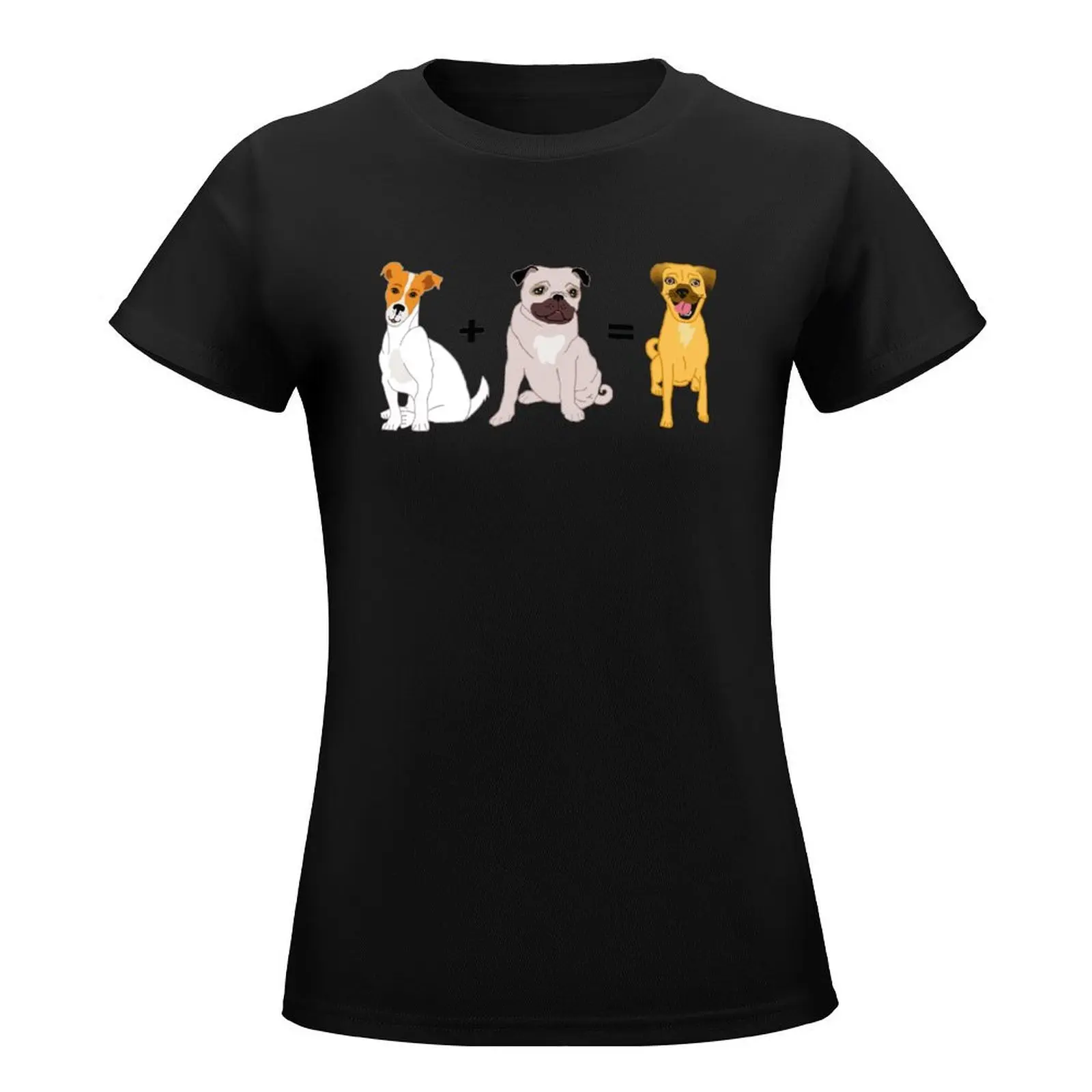 Jack + Pug = Jug! T-Shirt summer top quick drying workout t shirts for Women