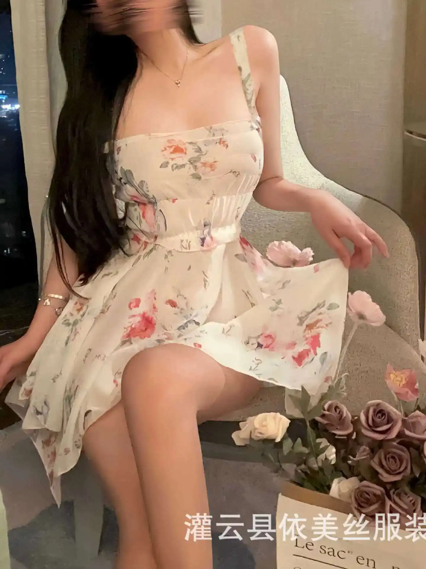 Dolce moda mini abito serbatoio dolce donna coreana sexy puro desiderio per flirt floreale vestito piccante caldo elegante 2025 nuovo Top 4YSF