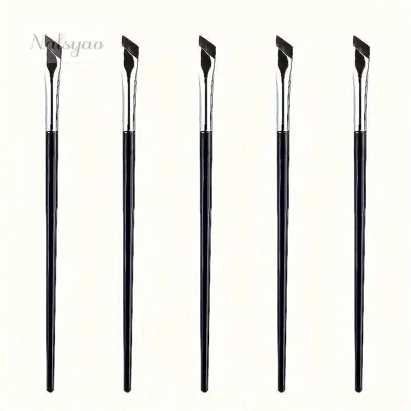 2/5Pc Karsyngirl Upgrade Blade Eyeliner Brush Ultra Thin Fine Angle Flat Eyebrow Brush Precise Detail Under Eye Makeup Tool