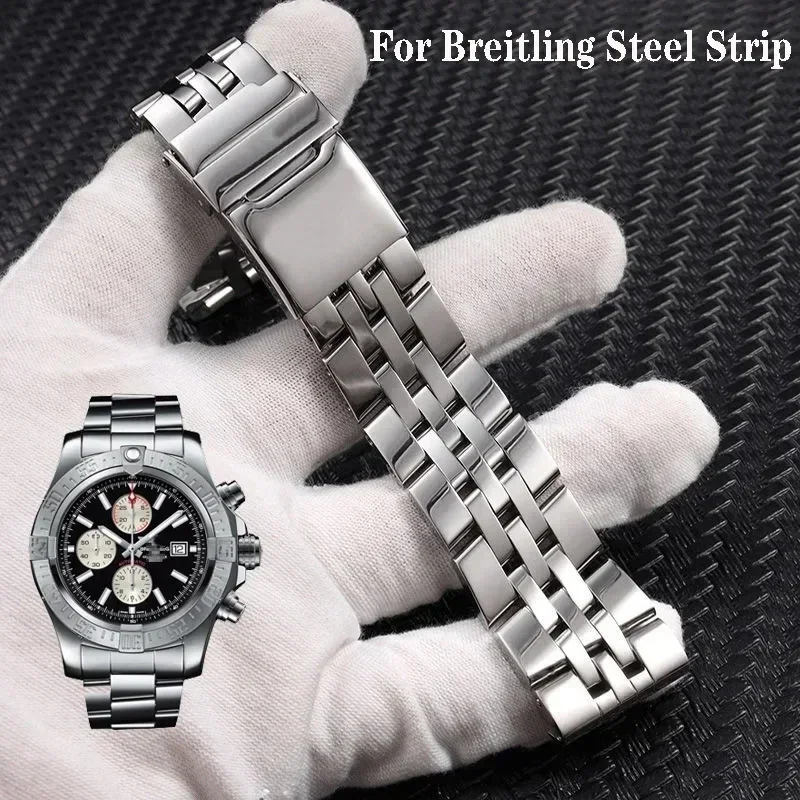 Stainless Steel Strap Wrist Watch Band 18 20 22 24mm For Breitling Super Ocean Challenge Avengers Bracelet