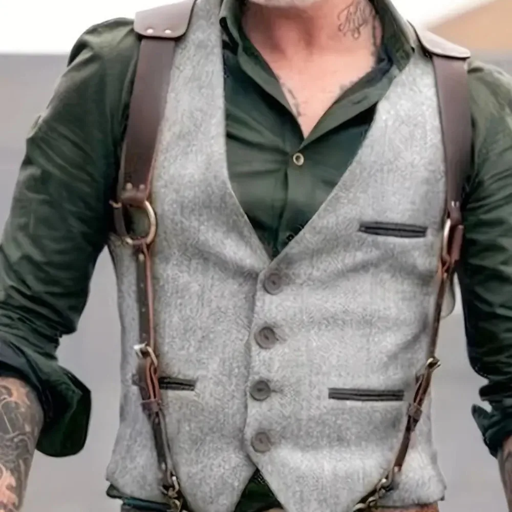 Verstelbare Mannen Harnas Taille Riem PU Punk Lederen Harnas Vest Straat Gesp Mannelijke Corset Bretels Taille Accessoires