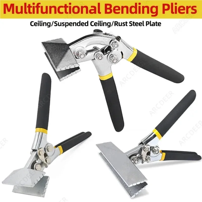 Sheet Metal Hand Seamer Straight Jaw Sheet Metal Bender Tools for Flattening Metal Folding Bending Pliers Hand Tool