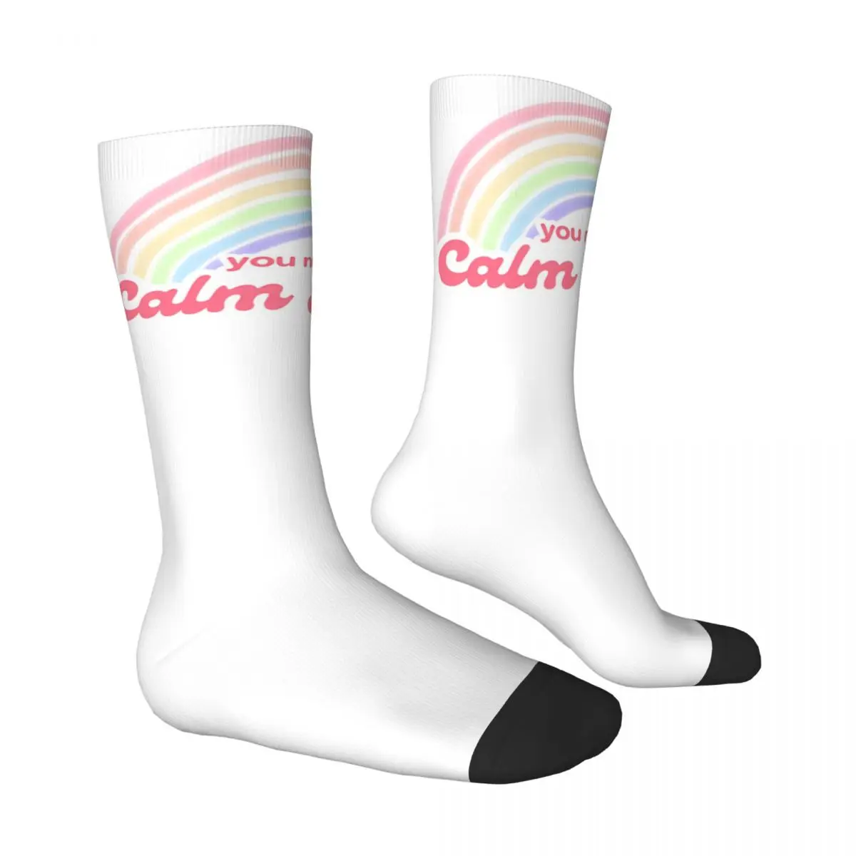 You Need To Calm Down Socks Spring Stockings Korean Women Men Warm Soft Socks Graphic Running Sports Anti Bacterial Socks