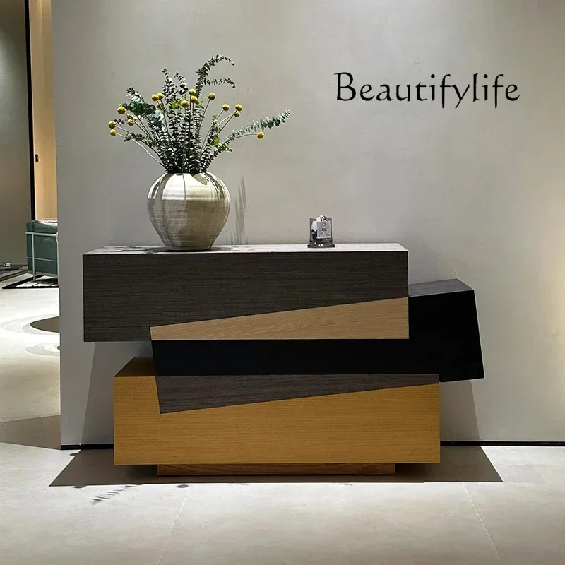 PZz R Italian Minimalist Entrance Cabinet Foyer Living Room Entrance Table Modern Decorative Cabinet Bedroom Chest With Drawers