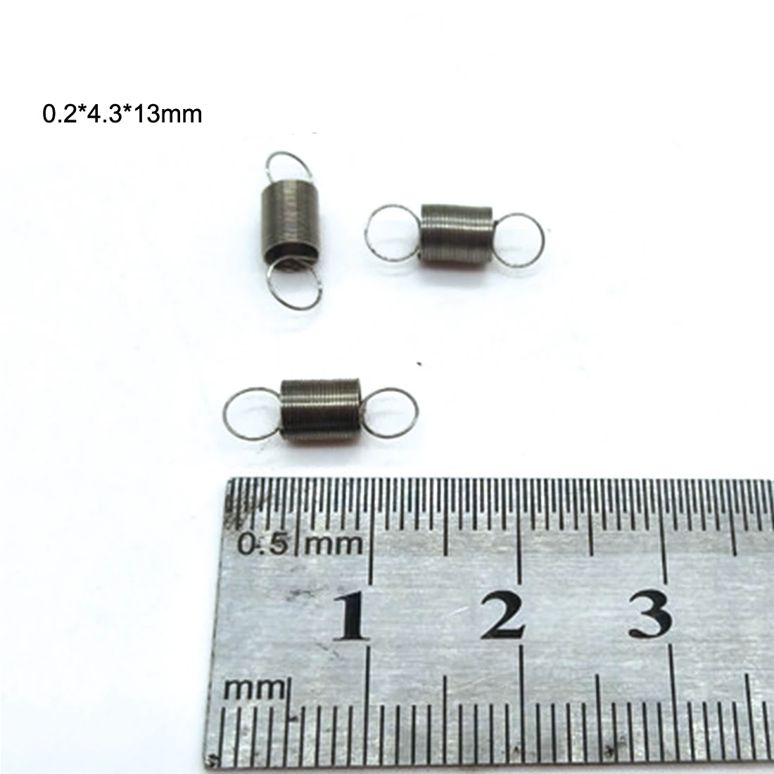 10pcs Stainless Steel Tension Spring 0.3mm Wire Diameter Extension Springs with Tring Mini Type Wholesale New