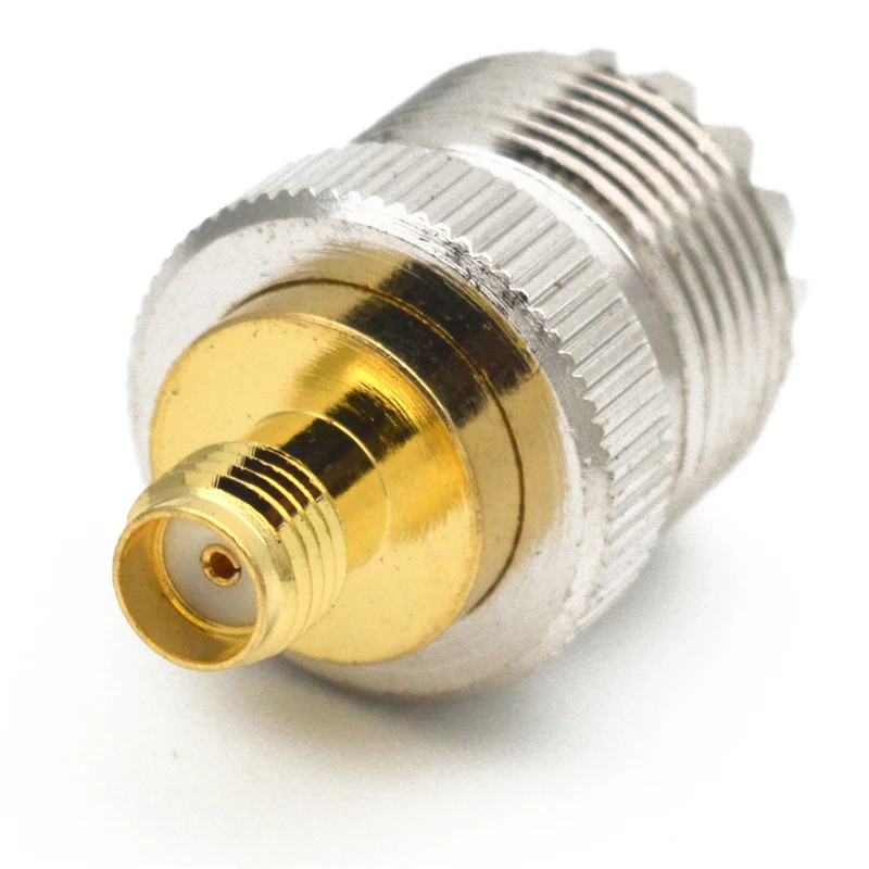 1PC SO-239 SO239 SMA Female To UHF Female RF Coaxial Connector Adapter Straight Copper