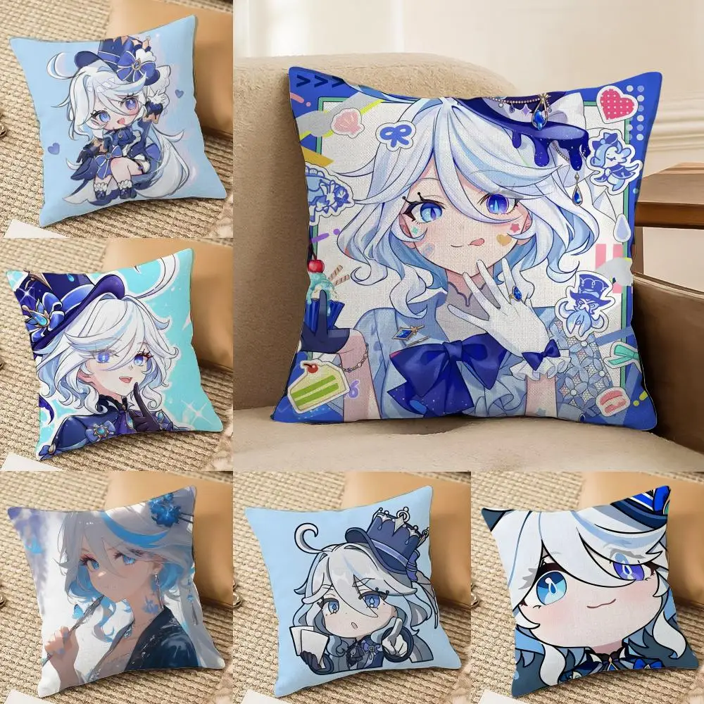 GenshinImpactFurinaAnime Pillow Case pillowcase, double-sided printed, sofa cushion, bedroom headboard