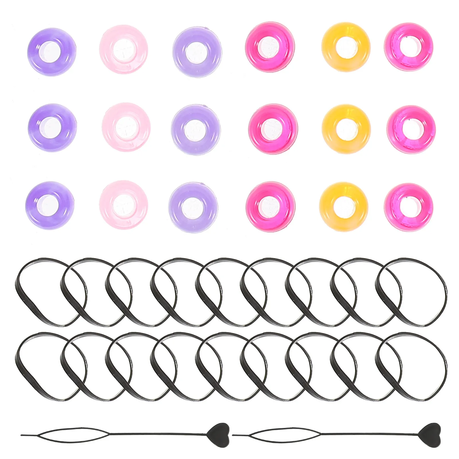 

1Set Delicate Hair Tube Beads Creative Braiding Rings for Dreadlocks Long-Lasting Jewelry Accessories DIY Hair Design
