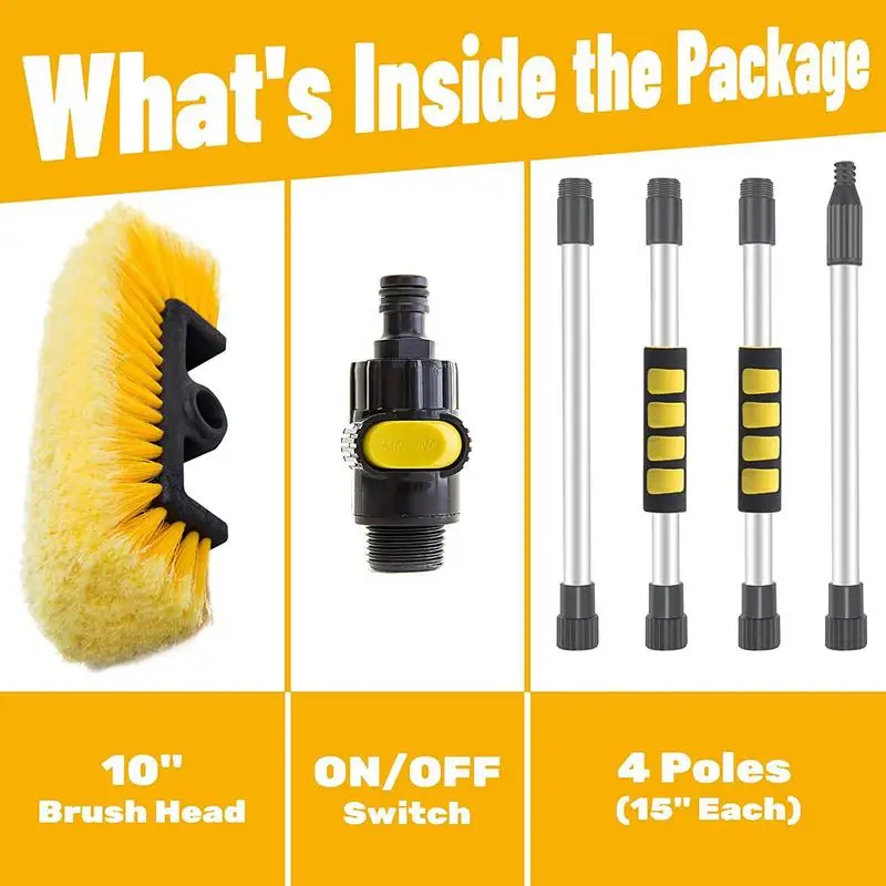 

Car Wash Brush Car Wash Supplies Auto Detailing Vehicles Wash Brush Set Car Cleaning Tools Detachable Useful Things For Cars