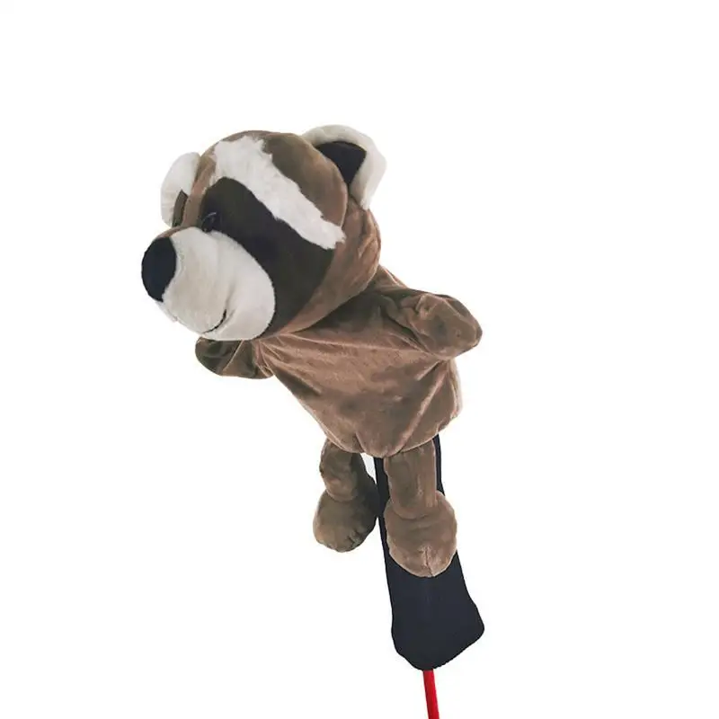 Animal Golf Club Driver Head Covers Long Neck Golf Driver Cover Raccoon/red Hippopotamuss/wolf/rabbit/piggy Golf Club Head Cover