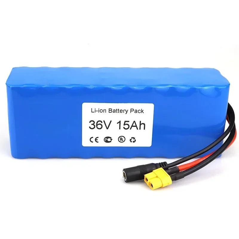 36V Ebike Battery Pack Li-ion Battery 15Ah 10S3P Battery Pack XT60 Connector and BMS 36VPack For Electric bicycle