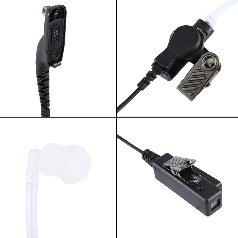 سماعة أذن بأنبوب الهواء لموتورولا DP4000e DP4400e DP4401 DP4801e DP4800e MTP6550 DP3401 DP3600 APX2000 APX4000 APX6000 7000 #4