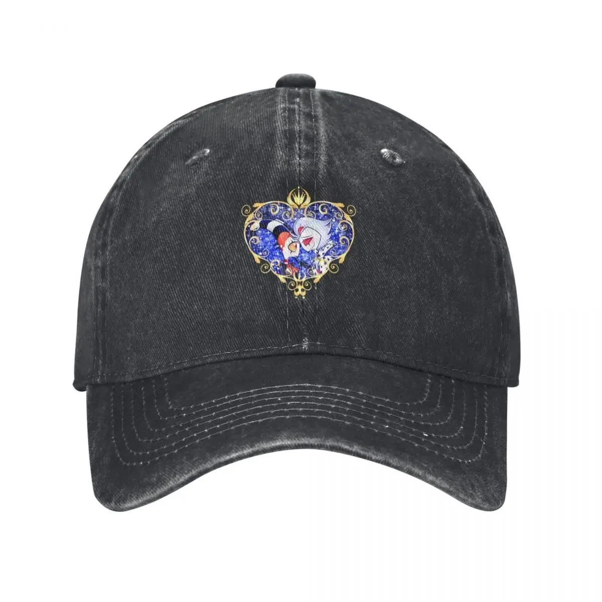New Helluva Boss Stolas and Blitzo Heart Frame Baseball Cap Fishing cap Golf Hat golf hat genuine Golf Women Men's