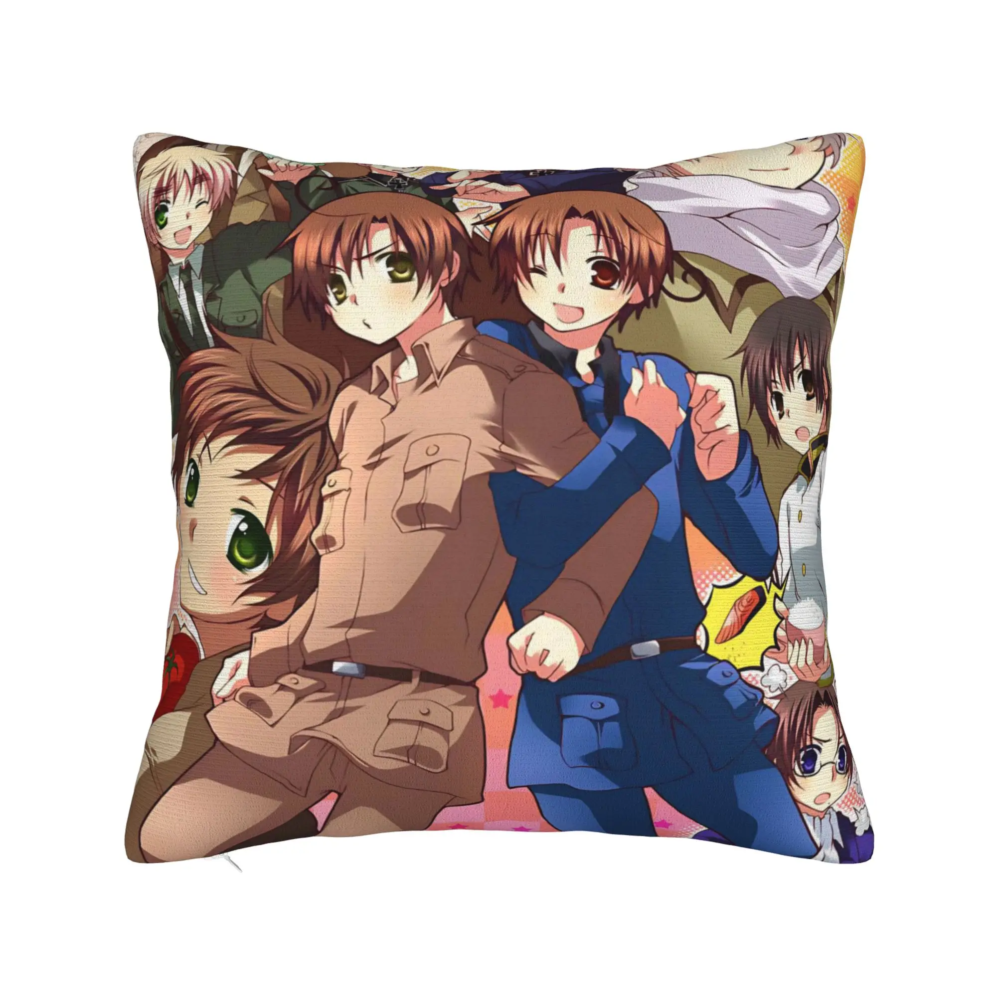 Decorative Pillow Covers Hetalias Axis Powers Merch Chair  Pillow Case Cover Zippered Multiple Sizes