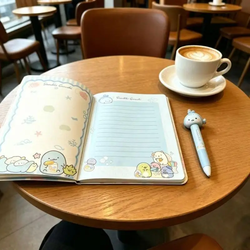 B6 Pu Leather Cover Cartoon Sumikko Gurashi 60 Color Pages Student Quote Notebook Journal Stationery Classmate Birthday Gift
