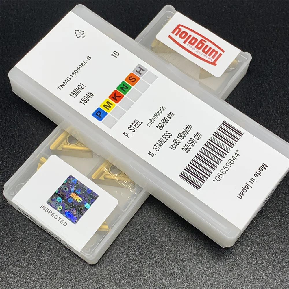 10PCS TNMG160408L-S T9125 CNC Lathe Tools Carbide Inserts High Quality External Turning Tools Steel Parts TNMG160408