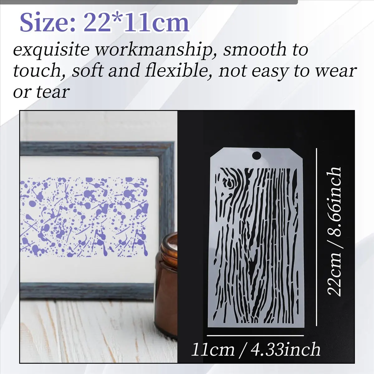 MALL 12 Pieces Stencils for Crafts, Brick Dot Layering Stencils Mixed Media Art Texture Stencils for Painting on Card Making