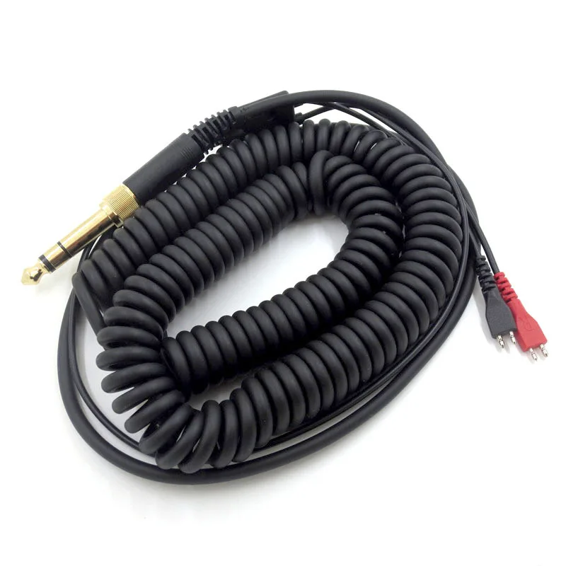 Coiled Headphone Cable With 3.5MM And 6.5MM Plug Replacement Audio For Senhai HD25/560/540/480/430/250 Headphones