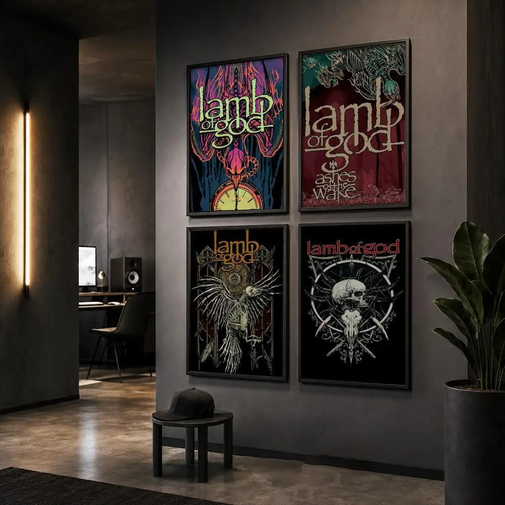 American Band L-Lamb of G-God Poster Wall Art Print Sticker for Bedroom Living Room Dorm Office Modern Home Decor