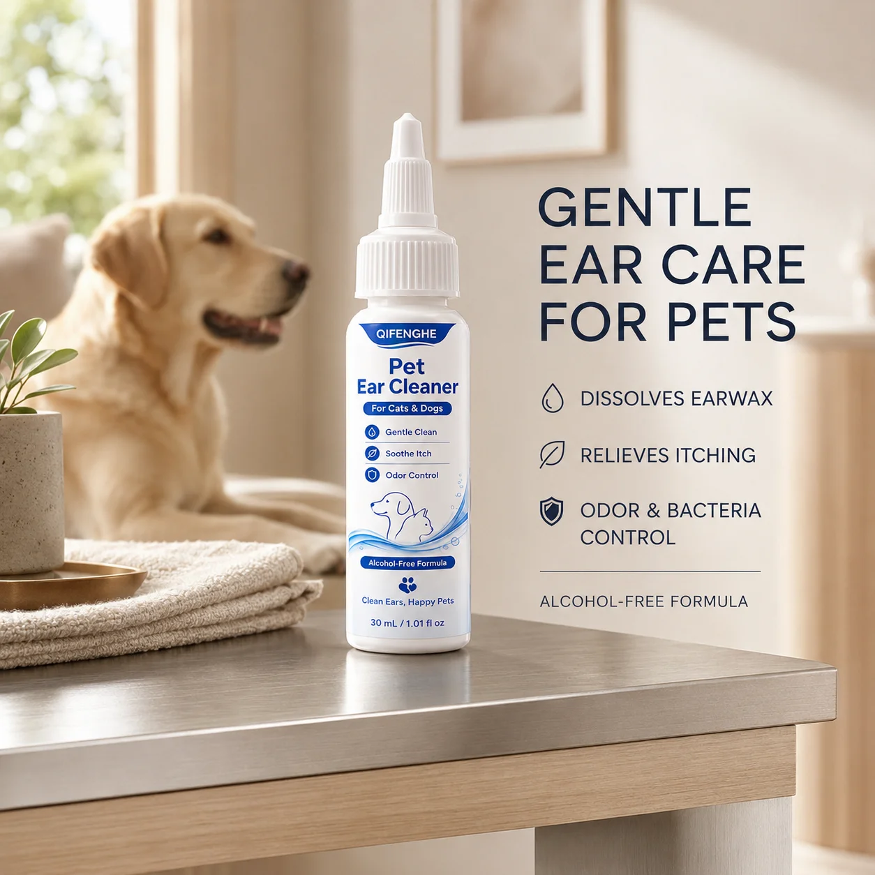Pet Ear Cleaner - Pet Ear Cleaner for Dogs &