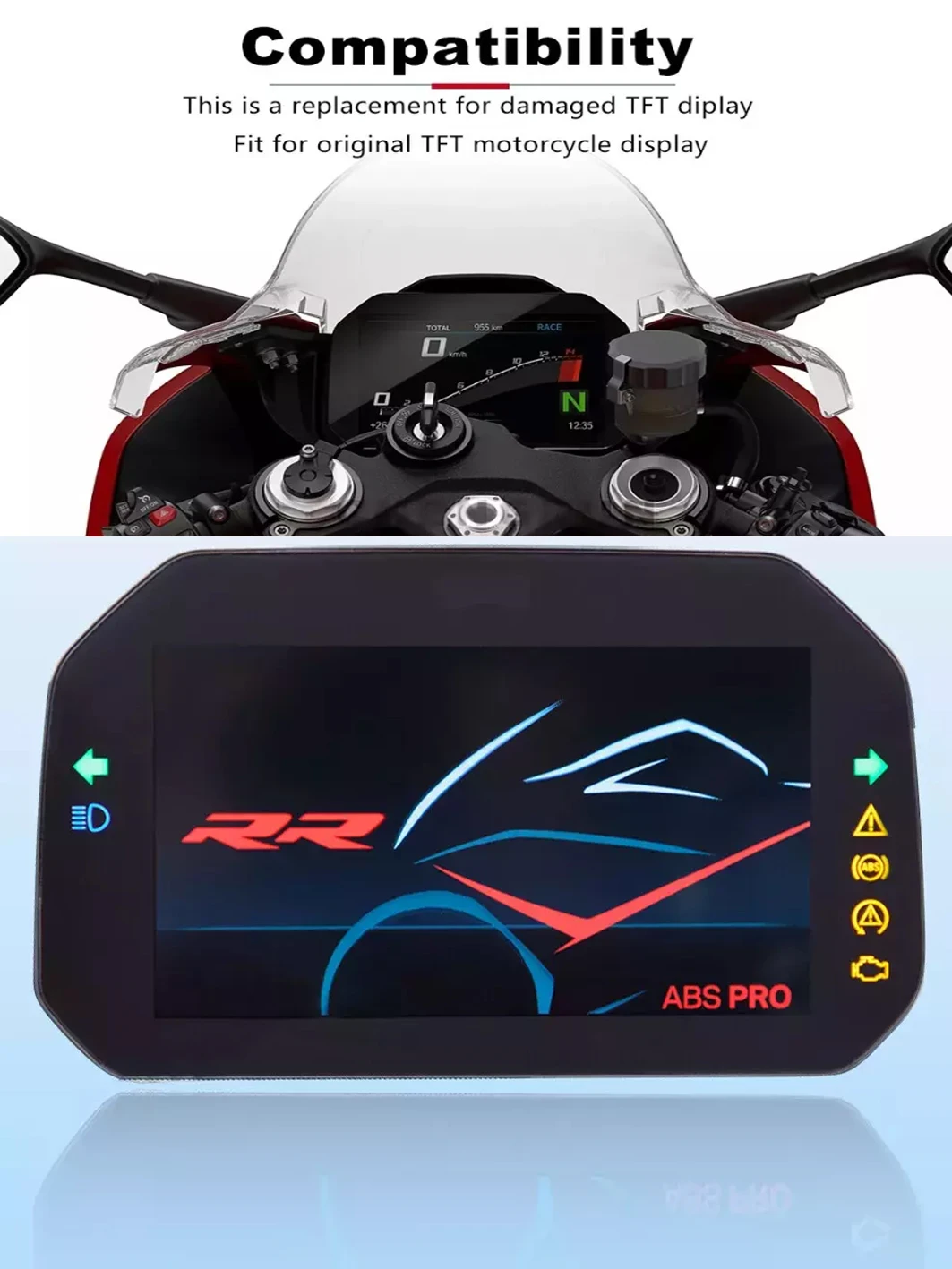 New Replace TFT Lcd Display Glass Dashboard Navigation ICC6.5IN for BM W S1000RR R1250RG F850GS F900GS M1000R C400X R1250GS view 4