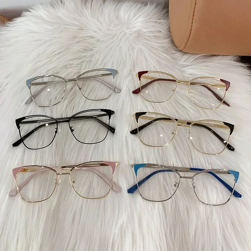 Retro Lady Cat Eye Glasses Frame Anti Blue Light Photochromic Glasses Computer Goggles Women Eyewear Gafas Mujer Anti Luz Azul