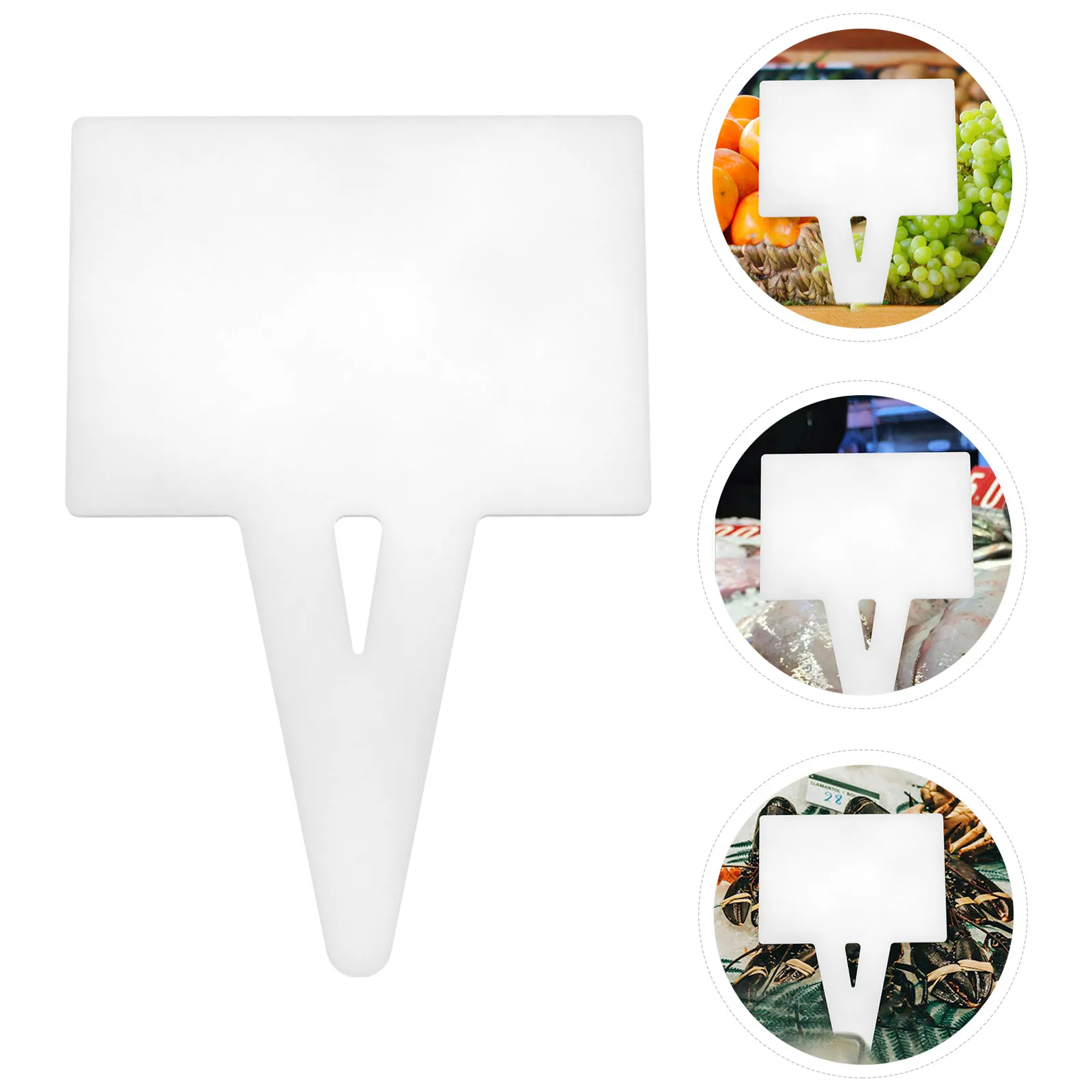 

2pcs Waterproof Price Display Board Stake Sign Supermarket Store Supply Wear-Resistant Writable Dry Erase Reusable Classified