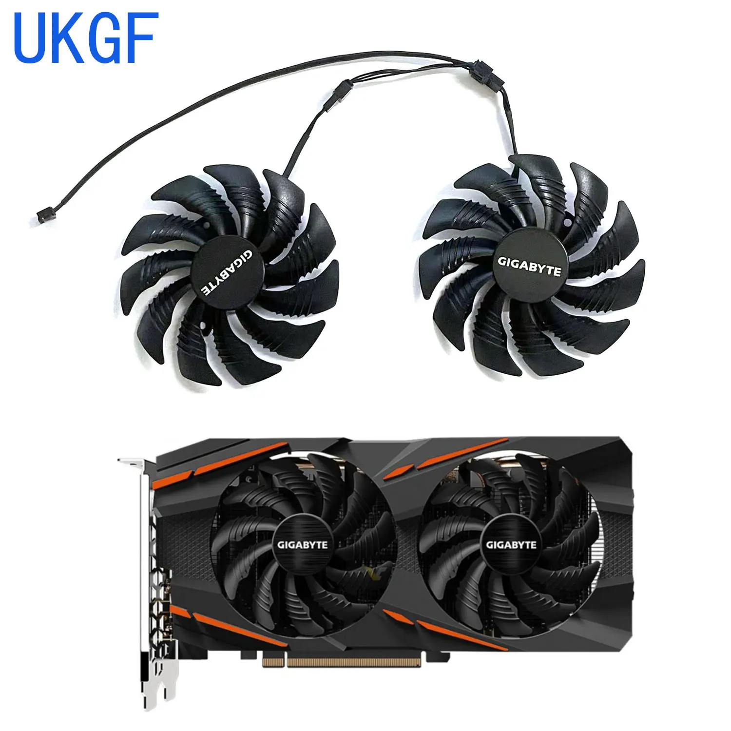 Dla Gigabyte GTX 1050 1060 1070 960 RX 470 480 570 580 Wentylator karty graficznej 88MM T 129215 Wymienny wentylator chłodzący kartę graficzną SU