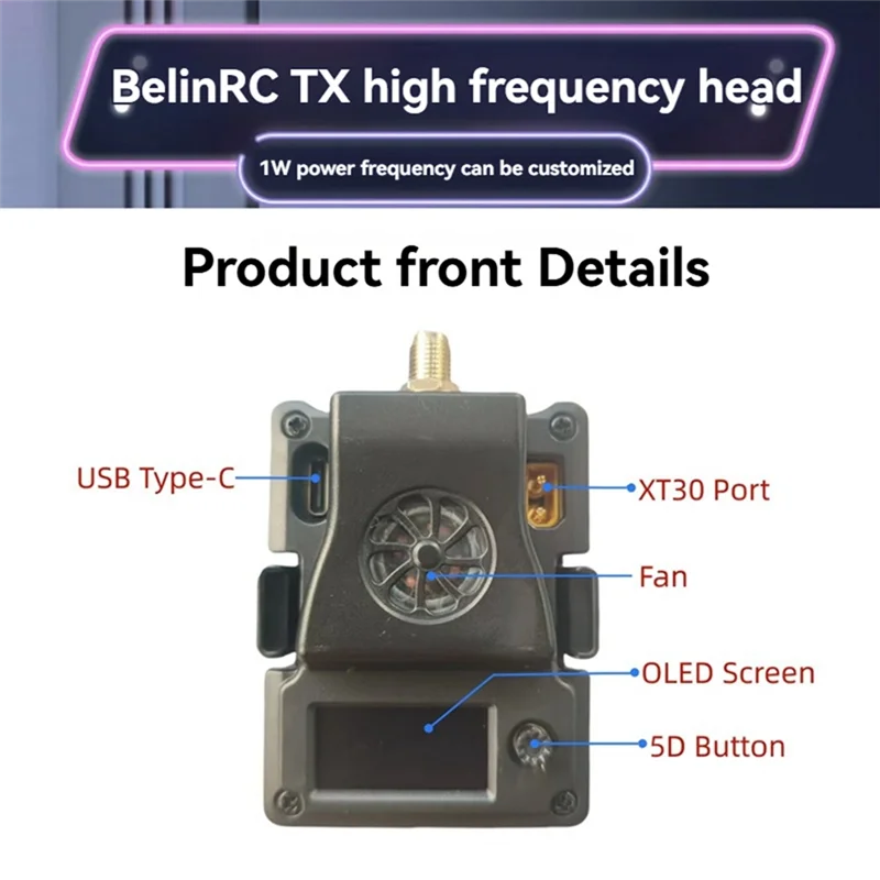 Tuner Radio Miniature AP, antenne TX30 T, Module FPV ELRS pour télécommandes Tx ouvertes pour la plupart des récepteurs ELRS