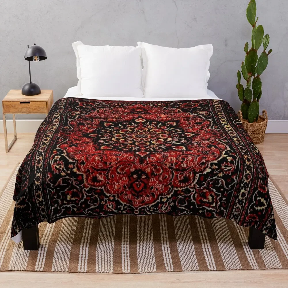 

Persian carpet look in rose Throw Blanket Sofa Quilt bed plaid Thin Soft Plush Plaid Blankets