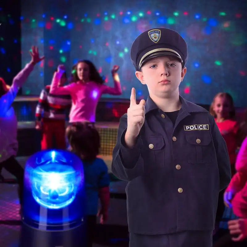 360 Rotating LED Polic-e Warning Light Battery Operated Rotating LED Stage Light Fun And Safe For Role Play Bar Disco Party Club