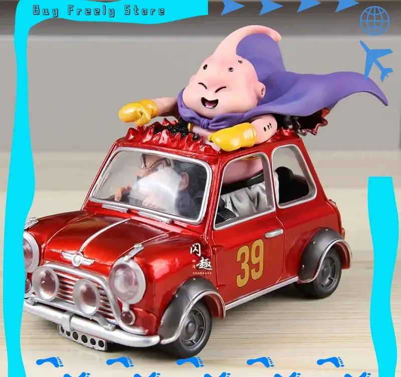 

League Dragon Ball Classic Motorcycle Satan Buo Model Statue Handmade Model Ornament Birthday Gift Home Decroation