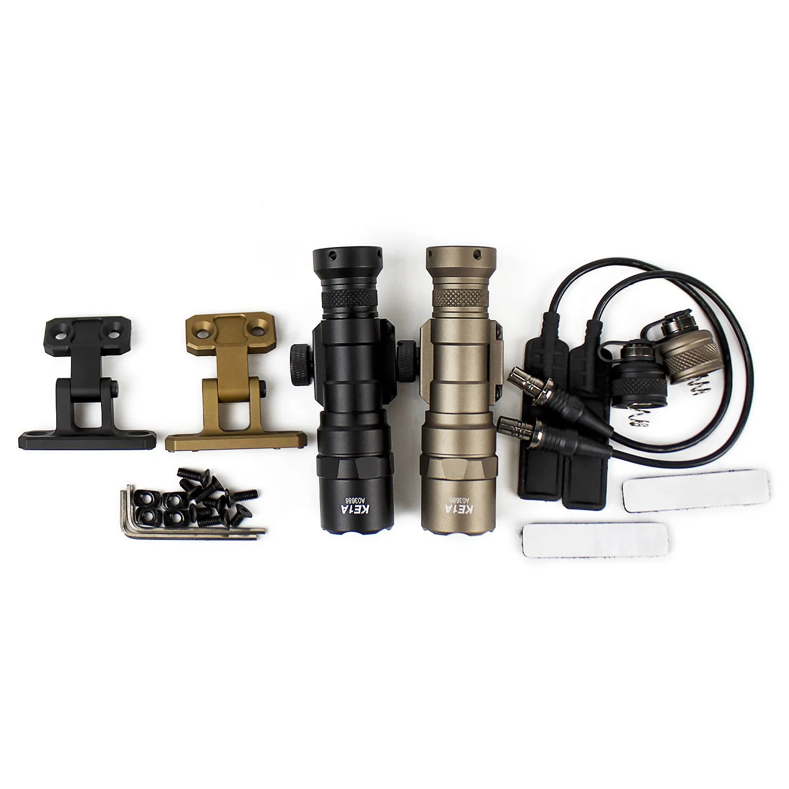 SOTAC M300B/M600B/M600C Tactical Flashlight Picatinny Mount With Weaponlight Mlok Mount For 20mm Rail 2