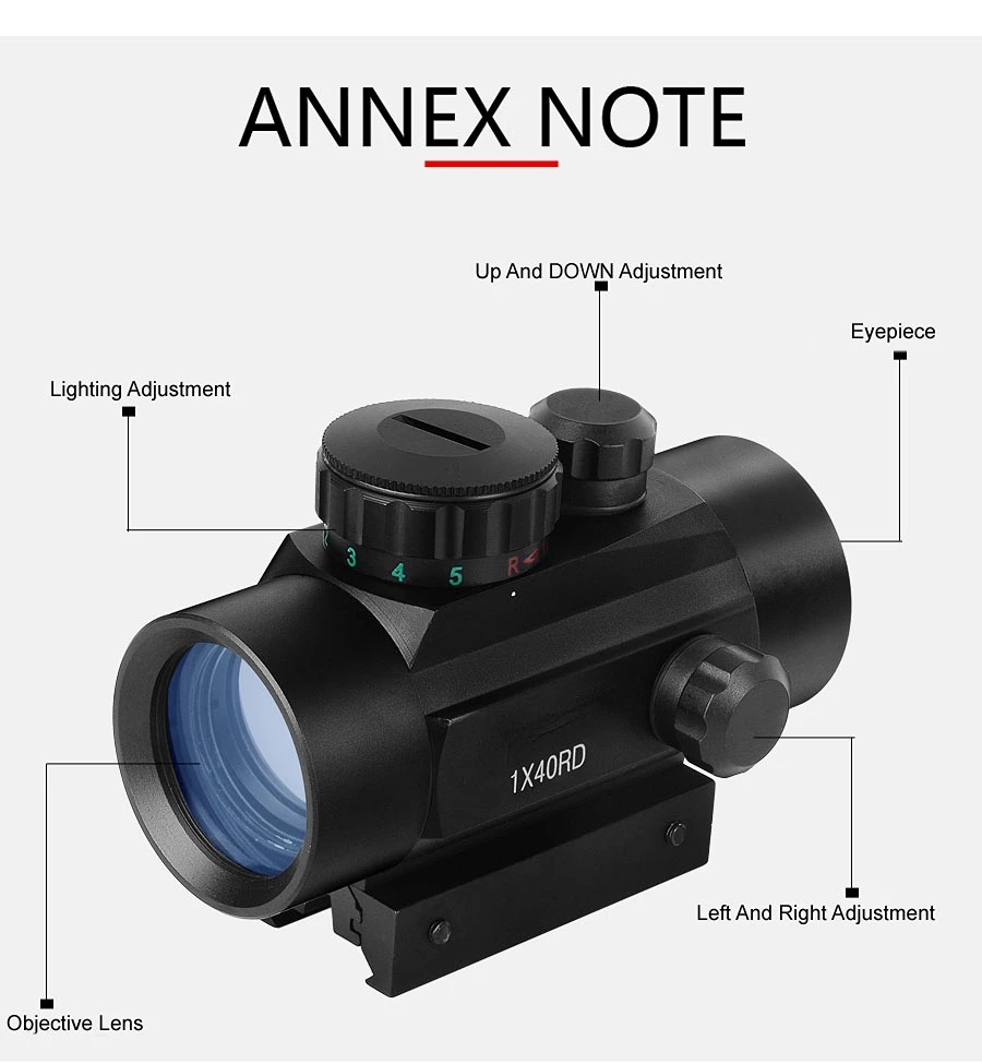 Red Dot Strategic Rifle Scope Hunting Optics Reflex Red Green Dot Sight Fits 11/20mm Rail Rifle Sight for Hunting Firearms